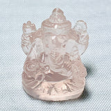 Echter Rosenquarz Carving Ganesh Rosa 21.08ct 21x15.5mm