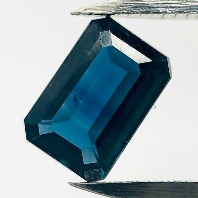 Echter Blauer Saphir Octagon 0.78ct 6.5x4.4mm