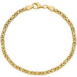 Königsarmband 925 Sterling Silber gold vergoldet diamantiert 21 cm Armband