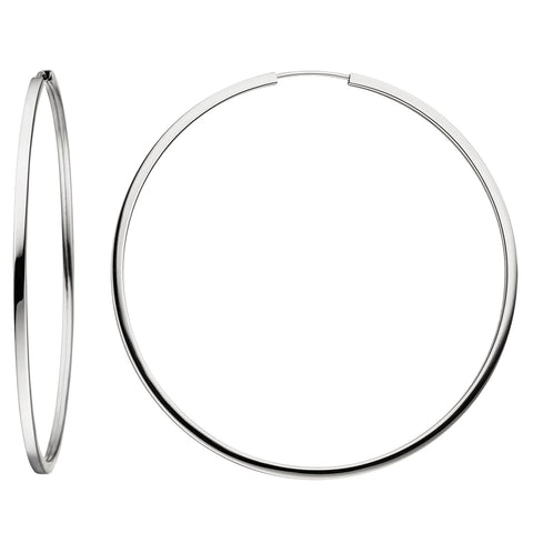 Creolen groß 925 Sterling Silber Ohrringe Durchmesser 64 mm