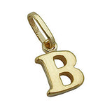 Anhänger 8x6mm Buchstabe B glänzend 9Kt GOLD