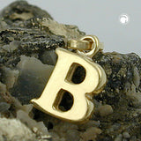 Anhänger 8x6mm Buchstabe B glänzend 9Kt GOLD