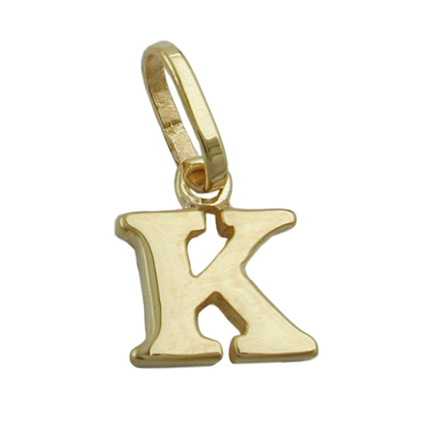 Anhänger 8x7mm Buchstabe K glänzend 9Kt GOLD