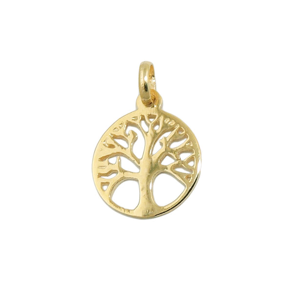 Anhänger 12mm Baum des Lebens 9Kt GOLD