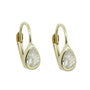Ohrbrisur Ohrringe 14x5mm Tropfen Zirkonia weiß 9Kt GOLD