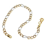 Armband 3,6mm Figaro Panzer bicolor 9Kt GOLD