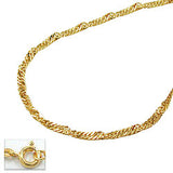 Kette 1,3mm Singapurkette 14Kt GOLD