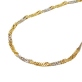 Kette 1,8mm Singapur bicolor 9Kt GOLD