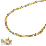 Kette 1,8mm Singapur bicolor 9Kt GOLD