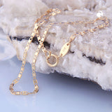 Kette 1,5mm Collier Fantasiekette 9Kt GOLD