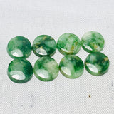 Echter Runder Grüner Nephrit Jade aus kleinem Lot 1.2ct 8.0mm