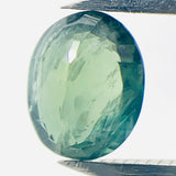 Echter Grüner Ovaler Saphir 1.03ct 7x5mm