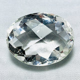 Echter Riesiger Weisser Ovaler Bergkristall 37.98ct 24x19mm