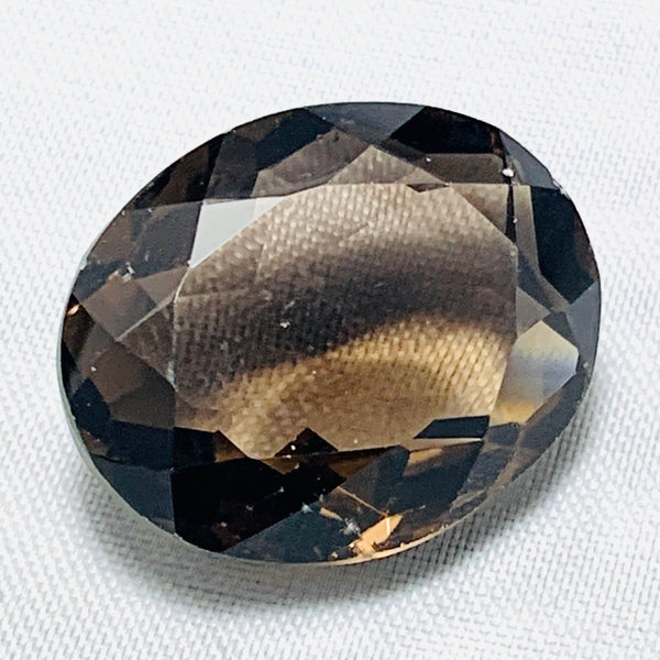 Echter Grosser Brauner Ovaler Rauchquarz 18.92ct 20x16mm