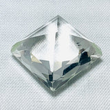 Echter Grosser Weisser Bergkristall Carree 14.69ct 14x14mm