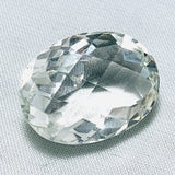Echter Riesiger Ovaler Weisser Bergkristall 21.52ct 20x15mm