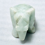 Echter Hellgrüner Jade Elefant Carving 51.57ct 23x15mm