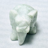 Echter Hellgrüner Jade Elefant Carving 50.03ct 23x15mm