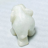 Echter Hellgrüner Jade Elefant Carving 49.24ct 23x15mm