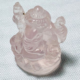 Echter Rosenquarz Carving Ganesh Rosa 17.14ct 19.5x14.5mm