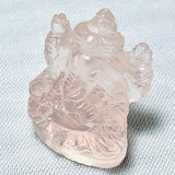 Echter Rosenquarz Carving Ganesh Rosa 21.08ct 21x15.5mm