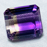 Echter Zweifarbiger Ametrin Octagon Purpur Gelb 11.52ct 13.2x11.8mm