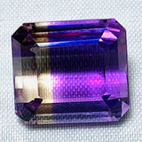 Echter Zweifarbiger Ametrin Octagon Purpur Gelb 11.52ct 13.2x11.8mm