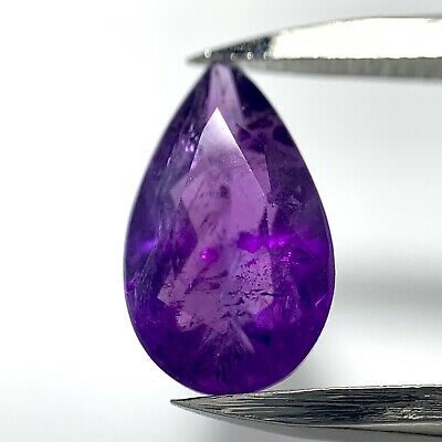 Echter Lila Amethyst Tropfen 1.3ct 10.1x6.2mm