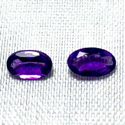 Echtes Paar Ovaler Lila Amethyst 0.36ct 5x3mm