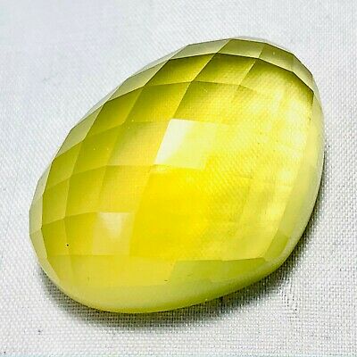 Echter RIESIGER Gelber Fancy Lemon Quarz 109.5ct 36x26x16mm