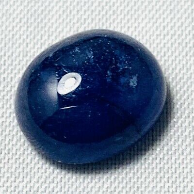 Echter Grosser Blauer Ovaler Saphir Cabochon 7.6ct 11.7x10mm