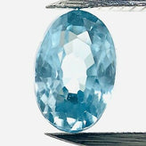 Echter Blauer Ovaler Zirkon 0.78ct 5.7x3.8mm