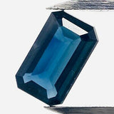 Echter Blauer Saphir Octagon 0.68ct 6.6x4.1mm