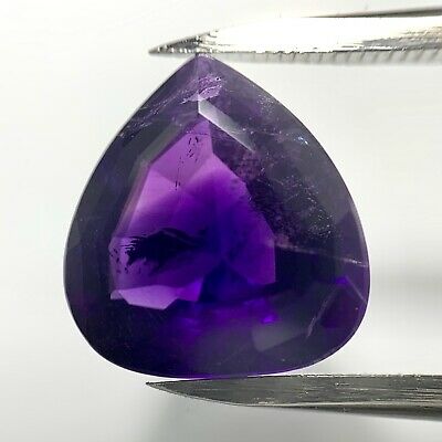 Echter Dunkel Lila Amethyst Trilliant 4.8ct 12.7x12.2mm