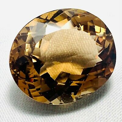 Echter Grosser Ovaler Imperial Topas Dunkel Orange 41.23ct 22.3x18.8mm