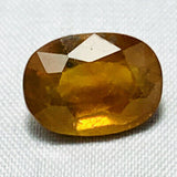 Echter Grosser Orange Farbener Antik Saphir 6.39ct 12.1x8.8mm