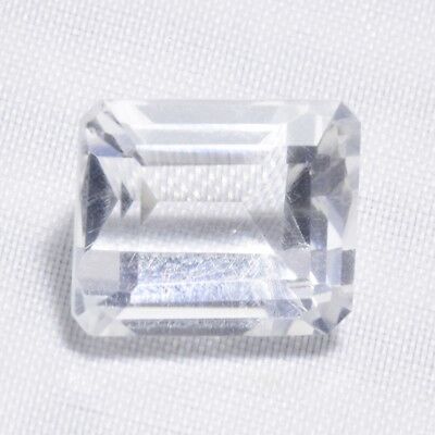 Echter Weisser Bergkristall Octagon 7.2ct 12.2x10.1mm