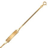 Schildband Engel 333 Gold Gelbgold 14 cm Gravur ID Armband Schutzengel Federring