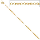 Erbskette 585 Gelbgold 2,5 mm 50 cm Gold Kette Halskette Goldkette Karabiner