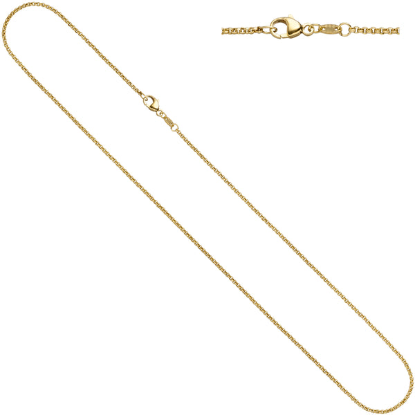 Erbskette 585 Gelbgold 2,5 mm 50 cm Gold Kette Halskette Goldkette Karabiner