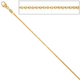 Erbskette 585 Gelbgold 1,5 mm 42 cm Gold Kette Halskette Goldkette Karabiner