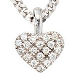 Anhänger Herz 585 Gold Weißgold 19 Diamanten Brillanten Diamantenanhänger
