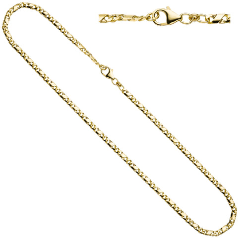 Halskette Kette 333 Gold Gelbgold massiv 45 cm Goldkette Karabiner