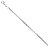 Schlangenkette 925 Silber 1,9 mm 50 cm Halskette Kette Silberkette Karabiner