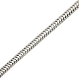 Schlangenkette 925 Silber 3,1 mm 45 cm Halskette Kette Silberkette Karabiner
