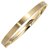 Armreif Armband oval 333 Gold Gelbgold mattiert Goldarmreif Steckverschluss