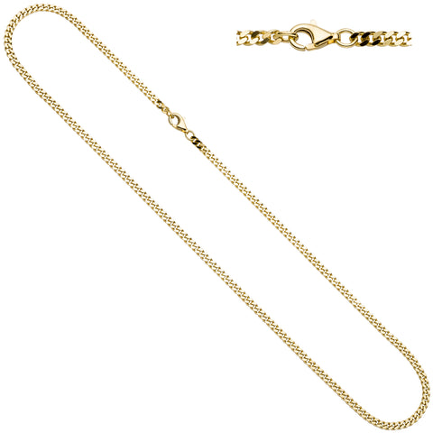 Panzerkette 333 Gelbgold massiv 3,3 mm 50 cm Gold Kette Halskette Goldkette