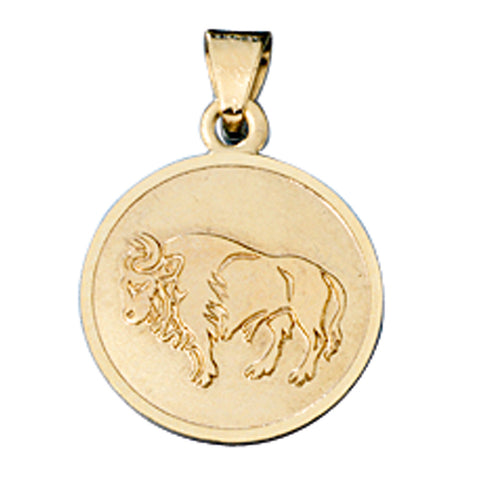 Anhänger Sternzeichen Stier 333 Gold Gelbgold matt Sternzeichenanhänger