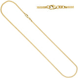 Panzerkette 333 Gelbgold 2,3 mm 70 cm Gold Kette Halskette Goldkette Karabiner