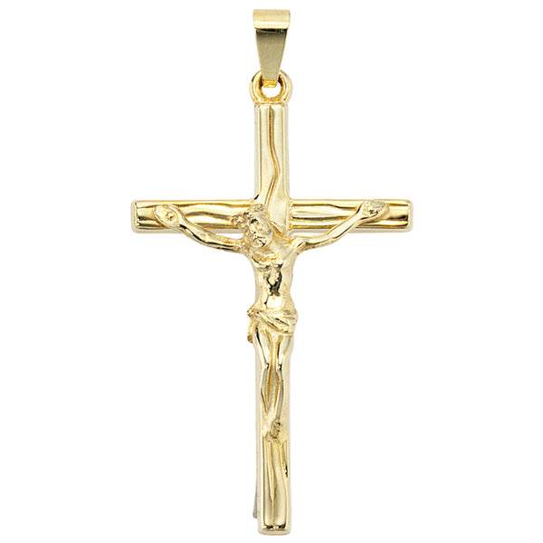 Anhänger Kreuz 585 Gold Gelbgold Kreuzanhänger Goldkreuz mit Jesus